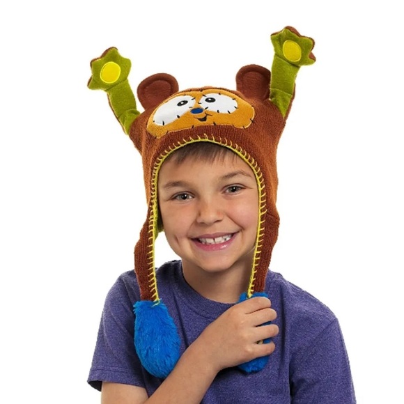 FLIPEEZ Huggy Monkey (As Seen On TV) Winter Hat Action Flap Ears Unisex Kids - Picture 10 of 10
